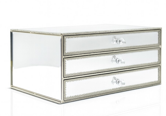 3 Tier Draw Mirror Jewellery Box