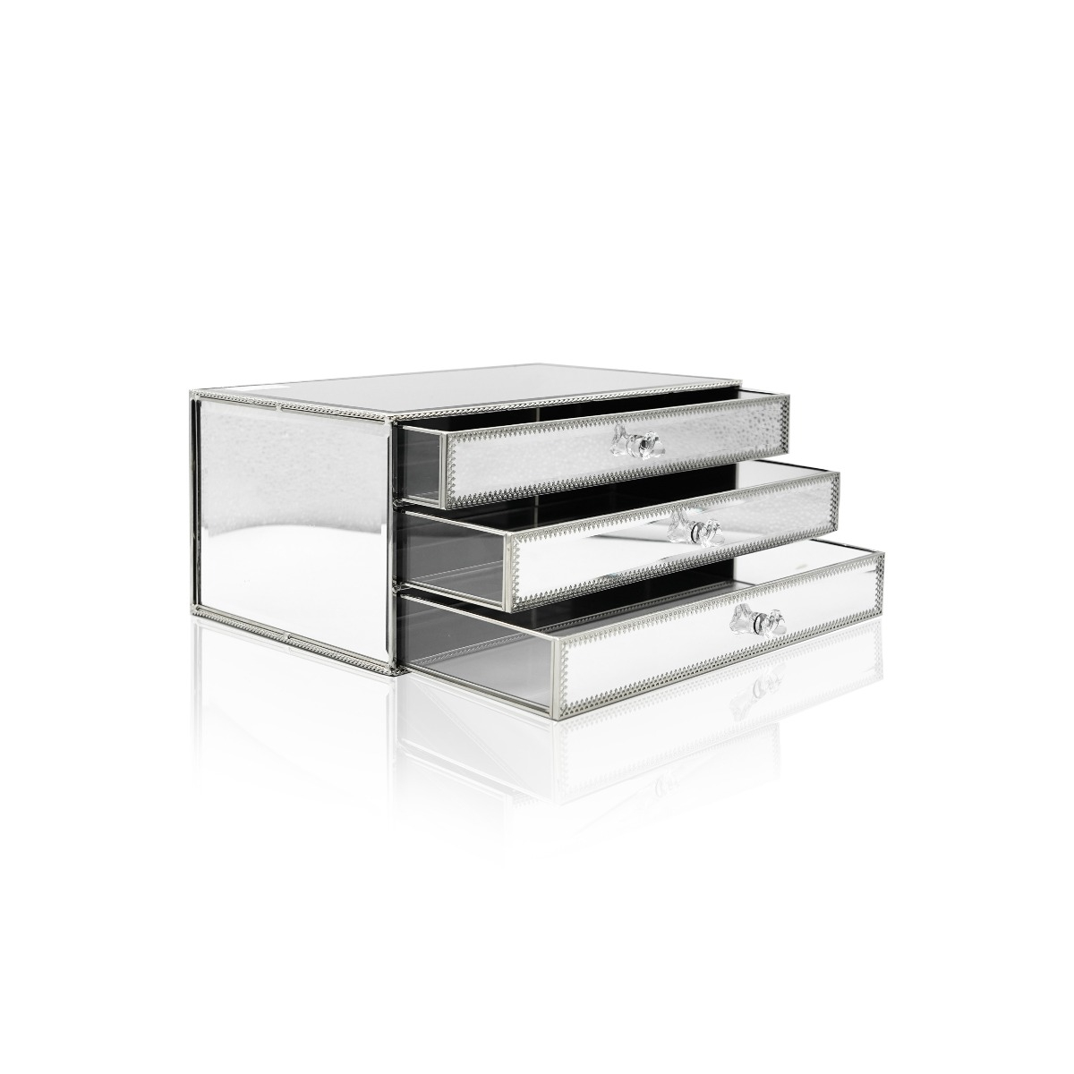 3 Tier Draw Mirror Jewellery Box